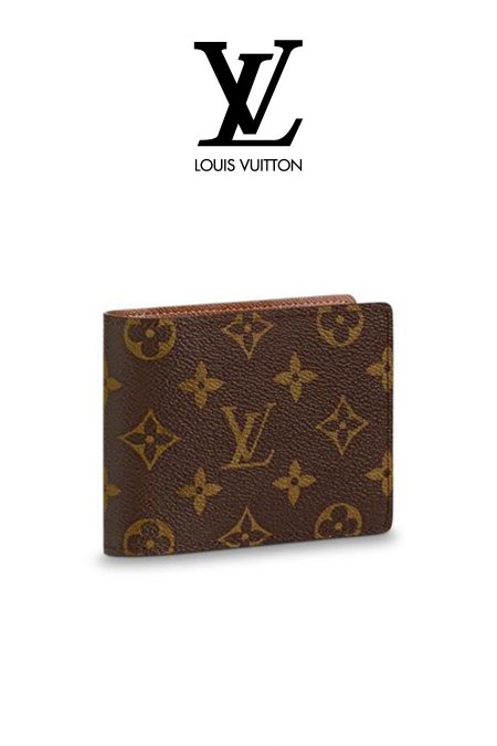 جزدان شبابي -  Louis Vuitton / شامل علبة الشركة  - نقشة / بني